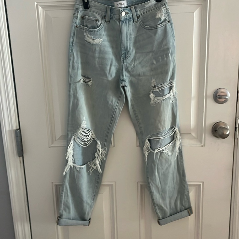 Revolve Pistola Presley High Rise Relaxed Distressed Size 26  Inseam 29 NWOT
